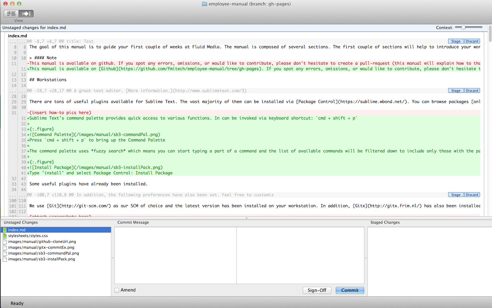 Gitx Commit View