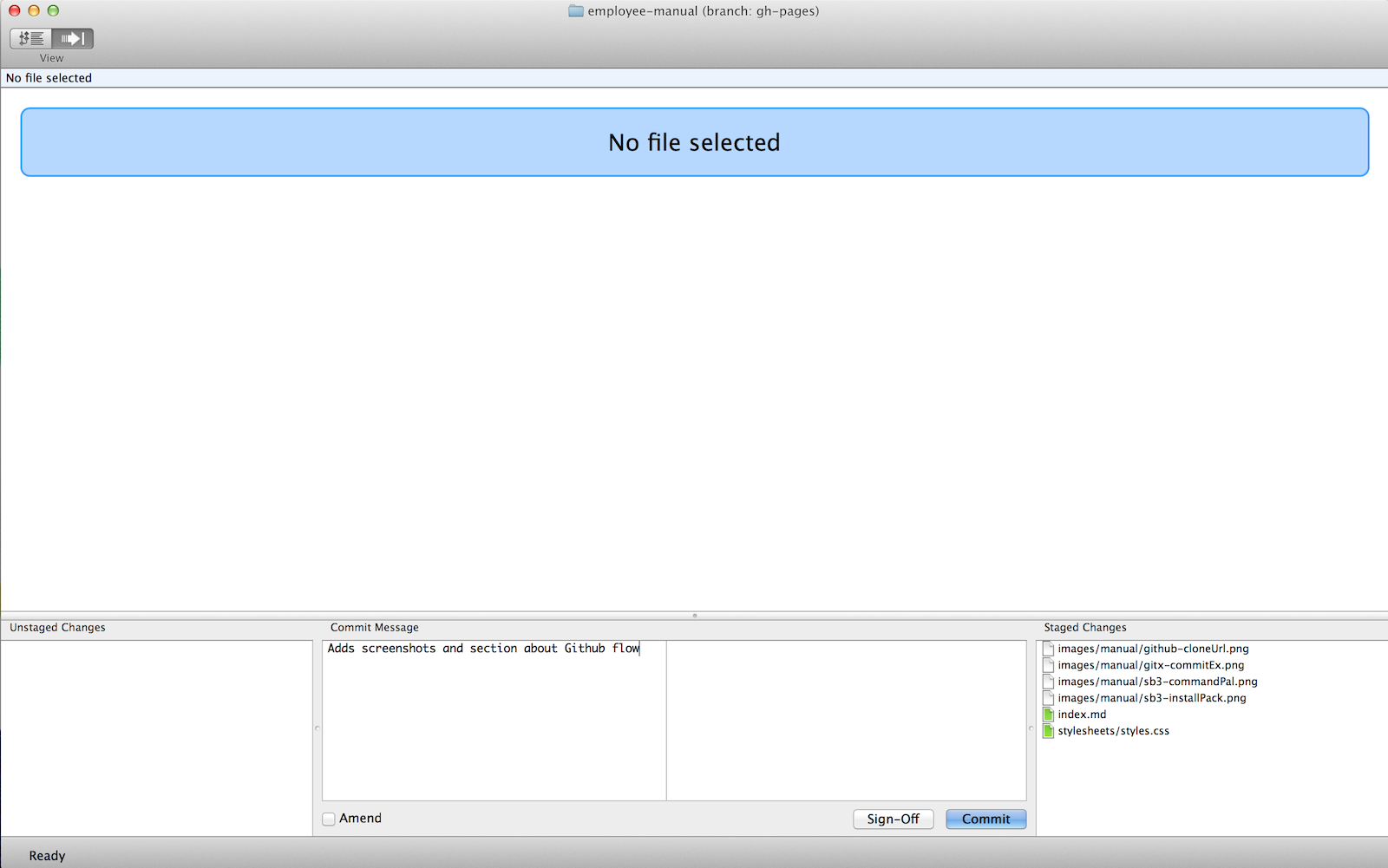 Gitx Commit View